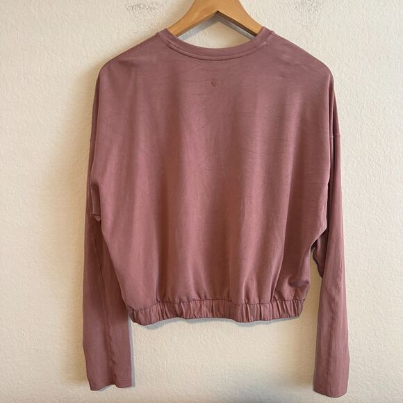 LULULEMON Spiced Chai Dropped Shoulder Long Sleeve Top Womens 6 - Picture 4 of 6